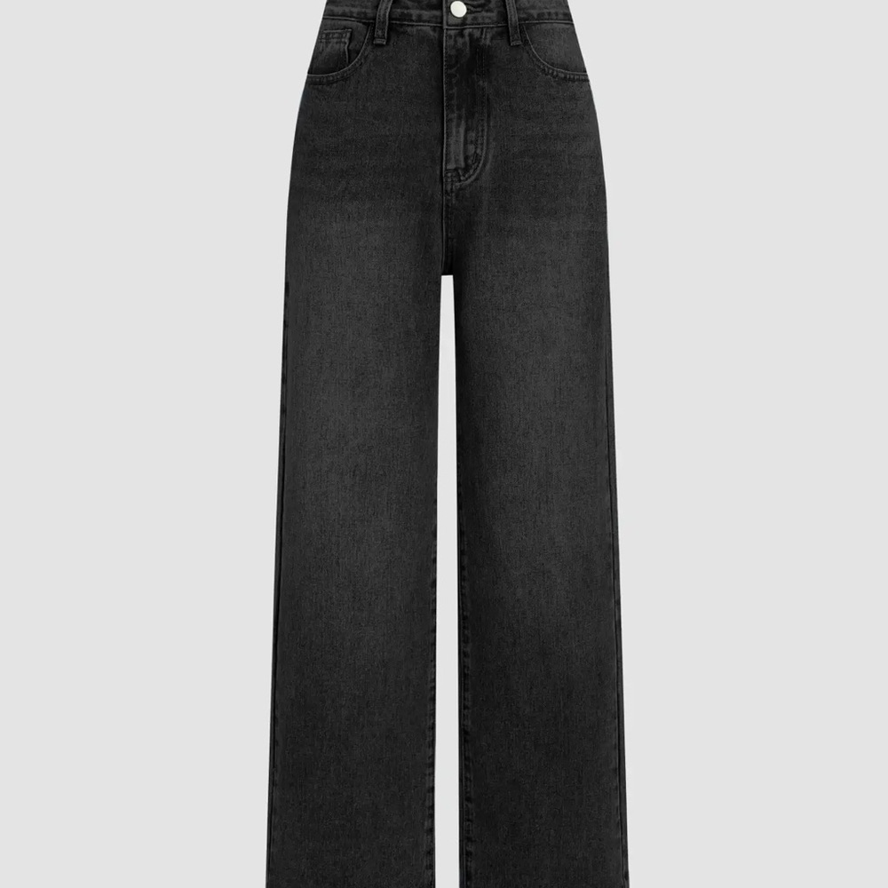 HONEY DENIM MID RISE SOLID STRAIGHT LEG JEANS
